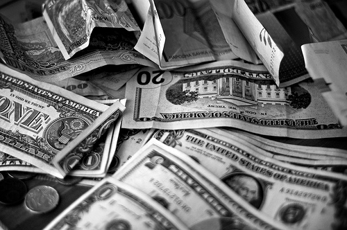money-in-black-and-white